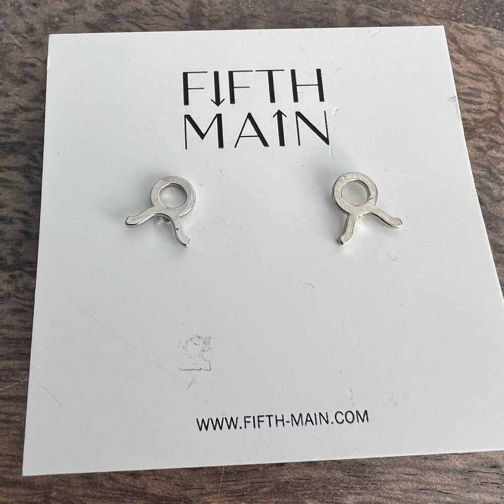 New Fifth and Main Silver Tone Astrological Taurus Sign Post Earrings